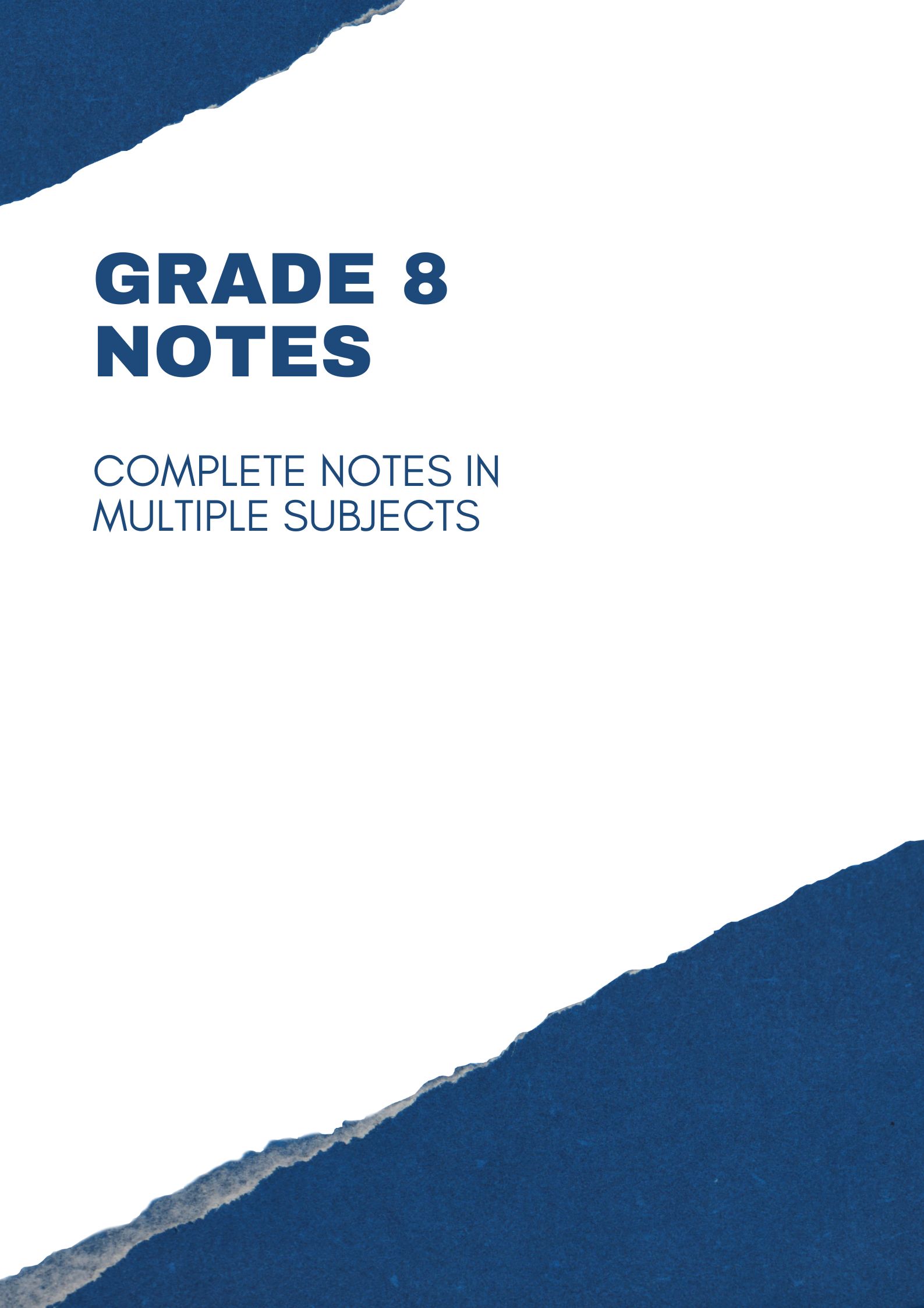 Grade 8 rationalised notes in kenya complete term 1 2 and 3 